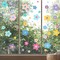 288 Pcs Y2k Cute Flowers Wall Sticker Colorful Floral Wall Decal (9.1 x 11.4 Inch,Elegant Colors)
